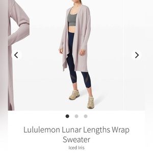 Lululemon lunar lengths wrap sweater